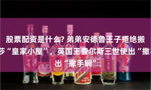 股票配资是什么? 弟弟安德鲁王子拒绝搬离温莎“皇家小屋”，英国王查尔斯三世使出“撒手锏”